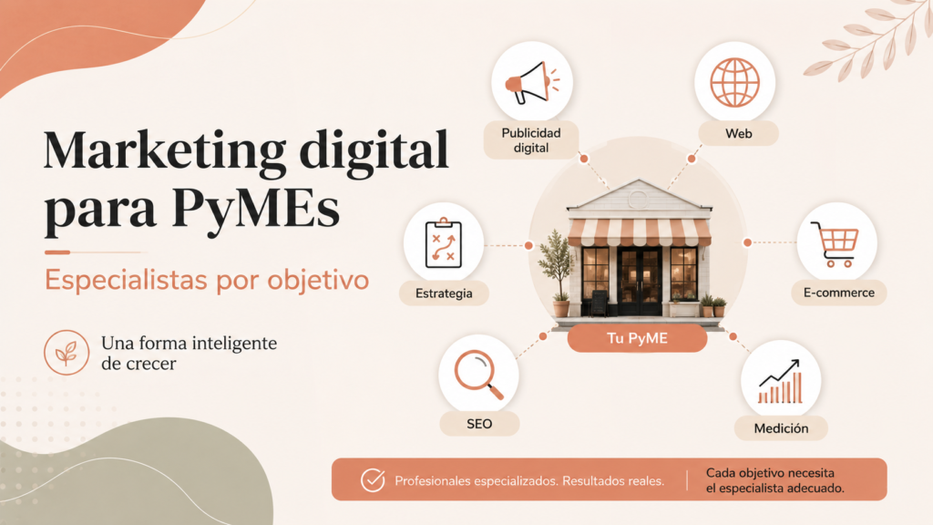 Marketing digital para PyMEs con especialistas según cada objetivo del negocio